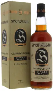 Springbank 21 Years Old Label 46% NV